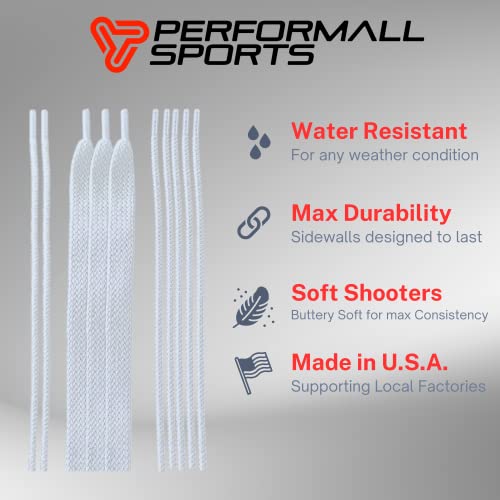 Performall Dyna Lacrosse Mesh + Stringing Kit 10D Diamond Semi-Soft White #TOP3