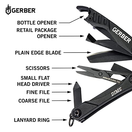 Gerber 1027819 Dime Multifunction Tool Black #TOP4