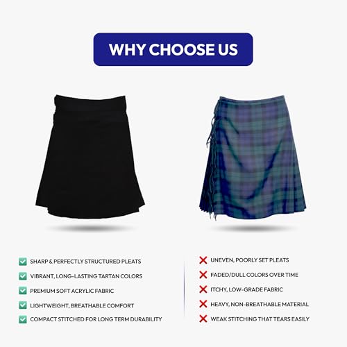 Image of Authentic Scottish Men's Tartan Kilts - Highland Light Weight Value Kilt | Embrace Your Heritage with Comfort