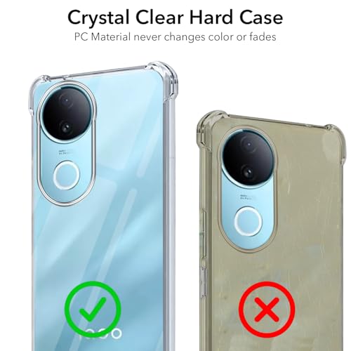 Image of Jkobi Shockproof Crystal-Clear Back Cover for Vivo iQOO Z10R (Anti Yellow Case | Drop & Camera Protection | Hard Polycarbonate)