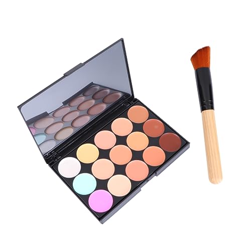 Mikinona Concealer Ingredients Palmitate Beeswax Talc Safe for Facial Skin Travel-friendly Brush