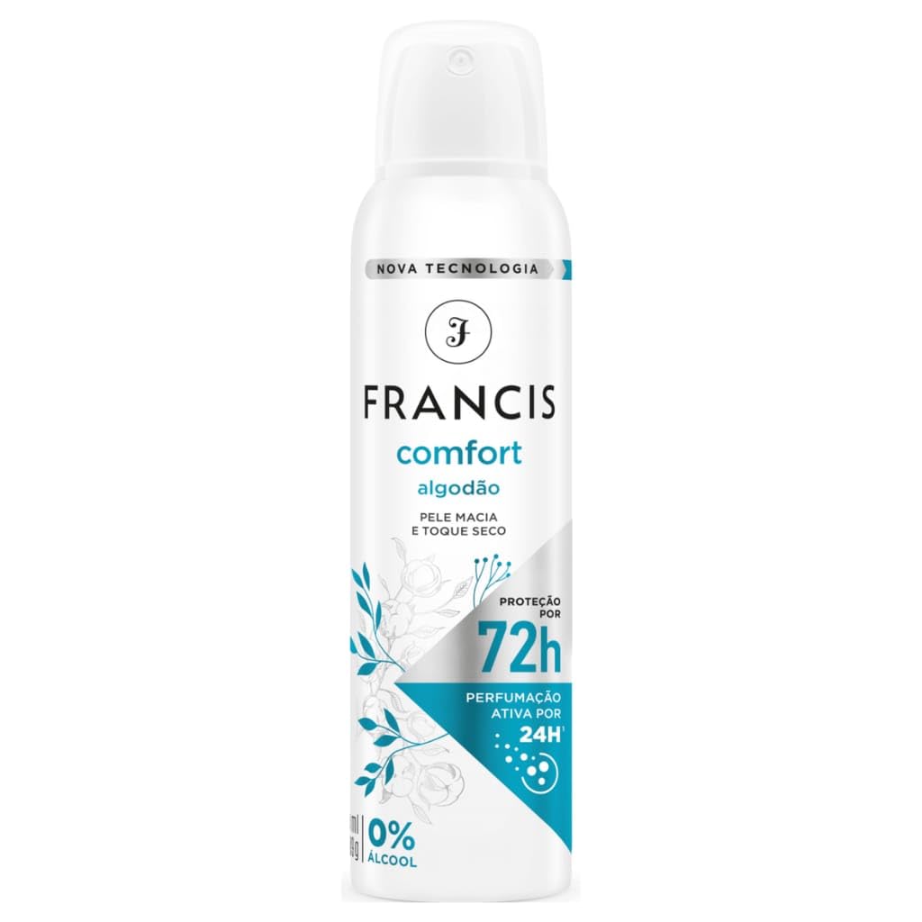 Francis Desodorante Aerosol 150Ml Feminino Clássico Branco