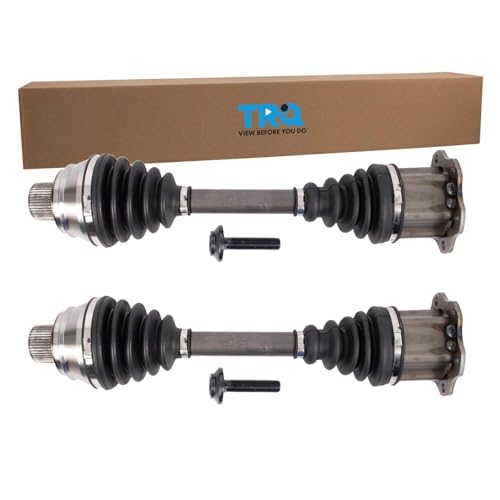 TRQ Front Driver and Passenger Side CV Axle Assembly Set 2 Piece Compatible with 2010-2016 Audi S4 2013-2016 A4 2013-2017 S5 2010-2014 A5 2013-2015 RS5