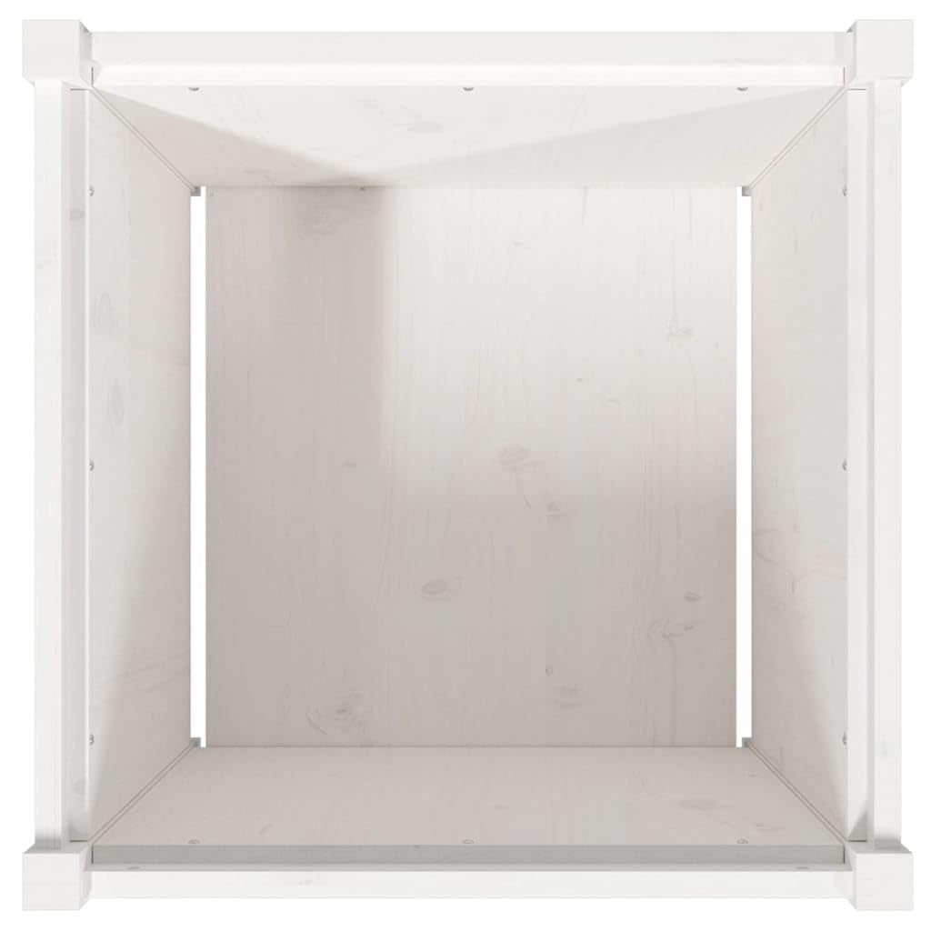 vidaXL Jardinières 2 pcs, Lits Surélevé, Bacs à Fleurs, Pots de Plantes, Boîtes à Fleurs Jardin Patio Terrasse, Blanc Bois de Pin Massif