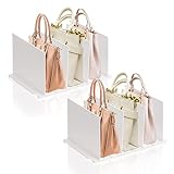 DSVENROLY 2PC Plastic Handbag and Purse Organizer for Closet, Shelf Dividers for Closet Organization