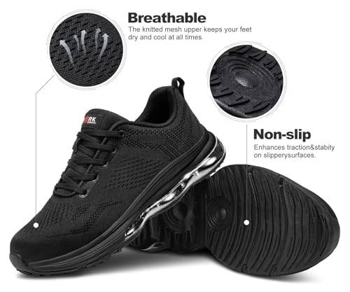Image of LARNMERN Steel Toe Tennis Shoes Men Black 13
