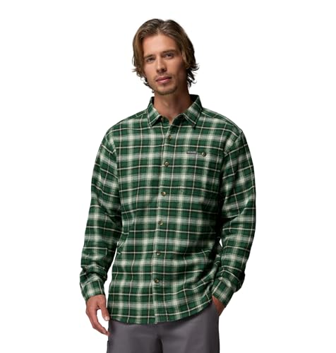 Columbia Mens Pitchstone Heavyweight Flannel II, Rain Forest Railway Tartan, XX-Large
