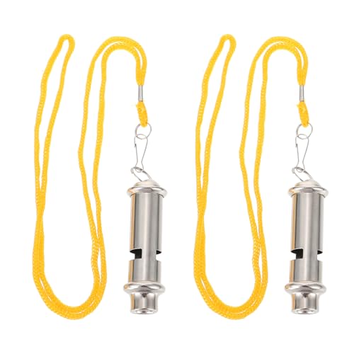 2 silbatos metálicos para árbitro de alta tonalidad miniatura 1