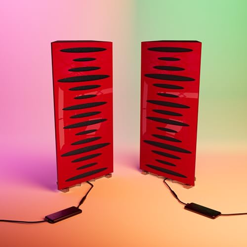 �X���������x�[�X�g���b�v PULSE-mini 2�Z�b�g | ���o�C���f�X�N�g�b�vLED�X�^���h (RGB���C�g�t��) �t�� | �|�b�h�L���X�g�X�^�W�I�E�Q�[�����[���p | �z���E�g�U | �T�C�Y: 23x50x10cm | �F: ���b�h�v���X�`�b�N