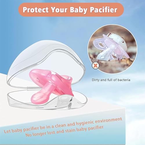 ToolHouse 2PCS Pacifier Organiser, 2PCS Baby Pacifier Chain, Pacifier Case for Small Baby Items