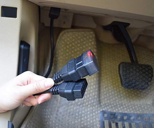 Extension OBD2 Vgate divisor 16 pines macho doble hembra cable diagnosis coche universal 6