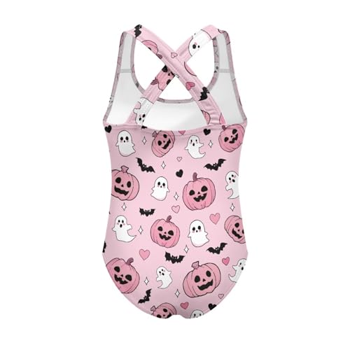 Image of Kid One Piece Swimsuit with Cross Back Girls Summer Sleeveles Swimwear for 5-14 Years
