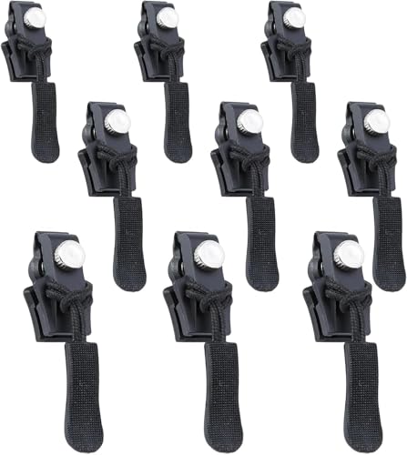 Heanvmyss Kit de Reparación de Cremallera,9 Piezas Cursor Cremallera de Repuesto Tirador,3 Tamaños Diferentes Detachable Zipper para Ropa,Bolsos,Abrigos,Campaña,Equipaje(Negro)