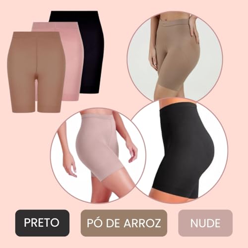 Short Cinta Compressão Feminina Levanta Bumbum Modelador Afina Cintura Redutor de Medidas Up Line (P