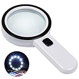 Lupe mit Licht - 30X Handlupe Leselupe, Hohe Klarheit & Leichtgewicht Lupe mit Licht...
