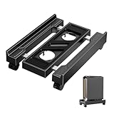 CABTE Adjustable Computer Tower Stand, Mobile CPU Stand with 4 Rolling Caster Wheels, Under Desk CPU Holder PC Floor Cart PC Riser for Gamers and Students (Standard Model)