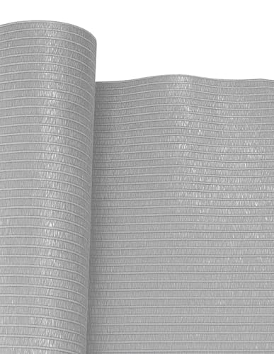 Jardin202 - Malla de ocultación 110gr/m² | Sombra y privacidad en tu jardín | Premium | Ideal para Vallas y barandillas | 1 x 10 Metros (Gris Metalizado)