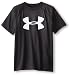 Under Armour Boys' Tech Big Logo Short Sleeve T-Shirt, Black/White, Youth X-Large