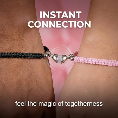 PHYNDR 2 Pièces Bracelet Couple Bracelet Femme Herzform Cadeau Couple,Jewellery Bijoux Femme, Cadeaux pour meilleur ami Cadeaux pour petit ami – vue 5