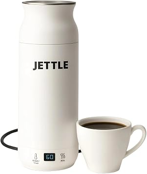 Jettle Electric Kettle - Travel Portable Heater for Coffee Tea Milk Soup - Stainless Steel Travel Water Boiler tea pot with T