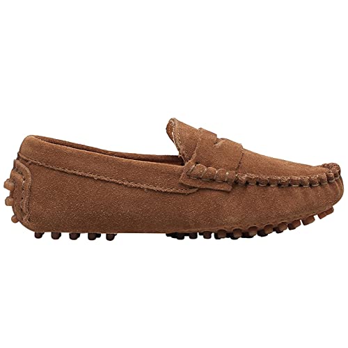 rismart Boys Girls Slip on Loafers Casual Flat Kids Moccasin Slippers2