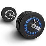 Fitvids Olympic 2' Bumper Plates Set Including 260LB Weight Plates Set & 7FT Olympic Barbell Bar(305 Pounds Total), Multiple Packages
