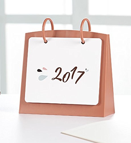 Délicat 2018 bureau créatif flip calendrier mois pour afficher stand up bureau maison calendrier planificateur de table portable (rouge)