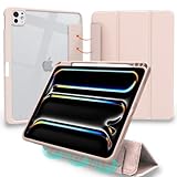 MS factory iPad Pro 11インチ M5 M4 (2025/2024) 用 ケース 液晶カバー 取り外し可能 背面透明 ペン収納 Pro 11 第5世代 耐衝撃 軽量背面カバー ピンクサンド IPDP11m4-S-DET-PK