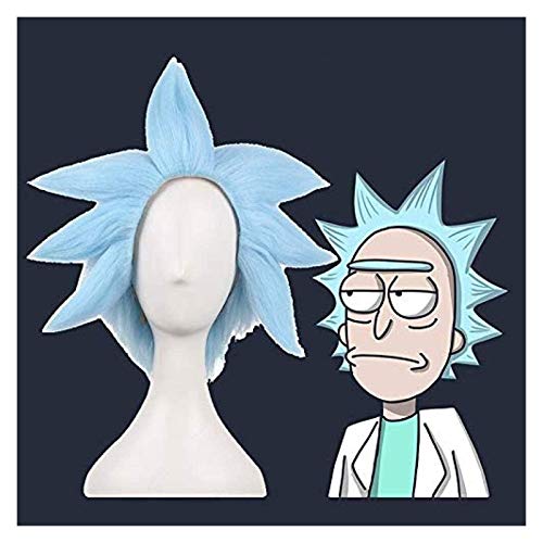 XIAOGING Rick y morty rick sanchez cosplay pelo azul pelucas cortas rick...