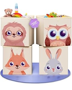 Mookrook Kinderzimmerboxen 2134, 4er-Set Tierdesign