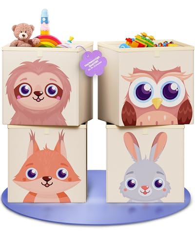 mookrook Aufbewahrungsbox Kinderzimmer 4er Set – Kallax Boxen Kinder...