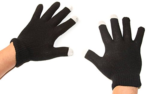 Gravity Threads Black Touchscreen Gloves for Smartphones