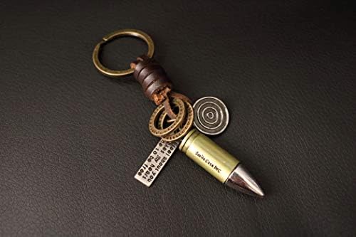 AuPra Leather Guns KeyChains Friend Gift Ideas Women Men Good Luck Sword Pistol Shield KeyRings Small Surprise Present
