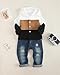 Renotemy Toddler Boy Clothes 4T 5T Fall Winter Boy Outfits Color Block Corduroy Hoodie Sweatshirt Ripped Jeans Warm Denim Clothing Set Fashion Hooded Sweatsuits Clothes for Boys Size 4-5T