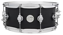 6" x 14" Snare Drum with 10-ply Maple Shell Construction True-Tone Wires - Black Satin True-Pitch Tension Rods Mini Turret Lugs MAG Throw Off