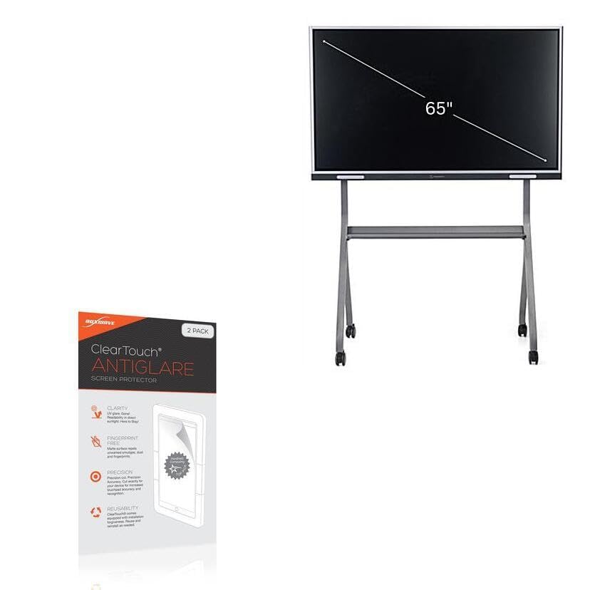 BoxWave Screen Protector Compatible with Displays2Go DGIWBS65 (65 in) - ClearTouch Anti-Glare (2-Pack), Anti-Fingerprint Matte Film Skin