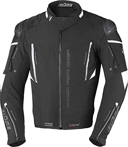 Büse Rocca Motorrad Textiljacke (Black/White,50)