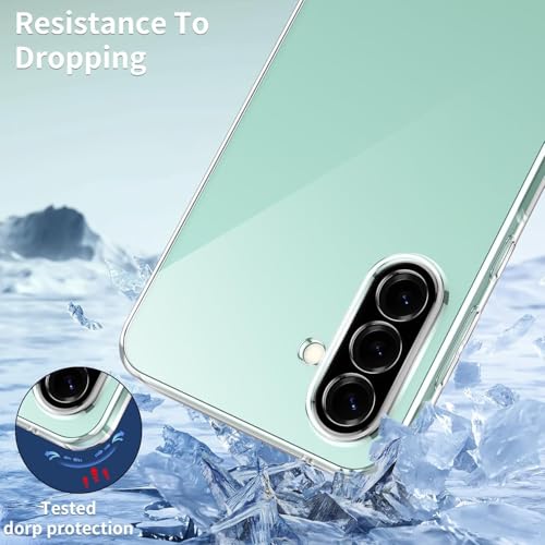 Image of DIZORO Case for Samsung Galaxy A26 5G, Military Grade Drop Protection Phone Case, Yellowing Resistant, Anti-Scratch Hard PC Back, Shockproof Hard Ultra-Thin Protective Cover, Clear