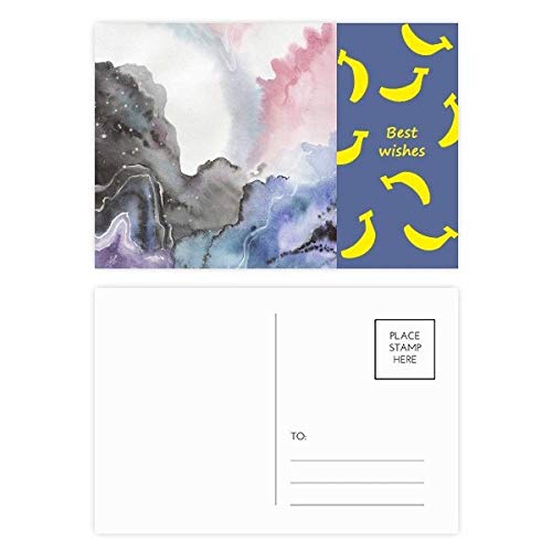 Cartes postales aquarelle banane lot 20 pièces au format idéal pour mots de remerciement