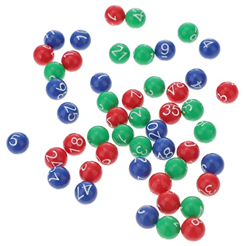 Zerodeko 49 STK Ball Der Lotteriemaschine Bälle Bingo- Tombolakugeln Aus Kunststoff Kapseln Tischtennisball Pong-bälle Pong Kugeln Verlorene Bingokugel Lotto Pog Mini Plastik Kind Kaugummi