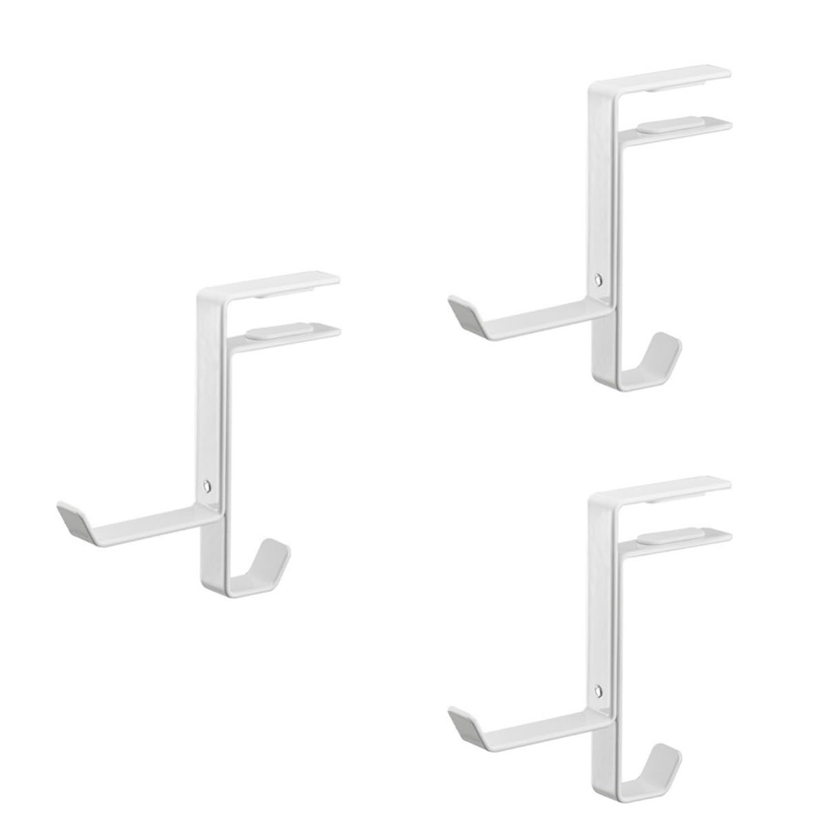 Ciieeo 3 Pièces Support de Casque pour Écouteurs de Jeu Crochet Rétractable Sous Bureau pour Blanc