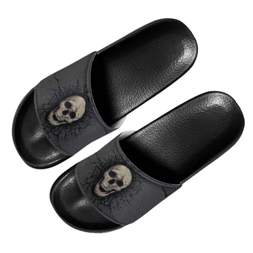 Men House Sandals Summer Non Slip Beach Pool Party Sandals Shoes Lightweight Indoor Outdoor Slipper Black Sole Size 5-142