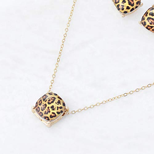 NTLX Pendant Necklace for Women - Dainty Cushion Cut Gemstone Necklace with 16-19” Chain - Simple, Delicate, Tasteful Acrylic Gems with a 14K Gold-Plated Brass Chain - Colorful Gems4