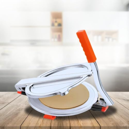 Image of 8 inch Manual Puri Maker Heavy Duty Non-Stick Puri Press | Dough Press Machine for Roti, Puri, Tortilla & Papad | Kitchen Press Tool