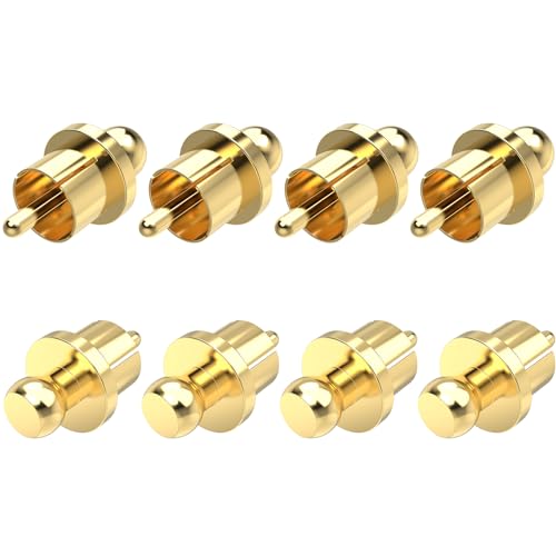Monosaudio Cinch-Geräuschstoppkappen, Staub und Korrosionsschutz, RCA Staubschutz Abdeckung Abschlusskappe Bezug Für HiFi Entsprechende Geräte-Equipment (8 Stück)