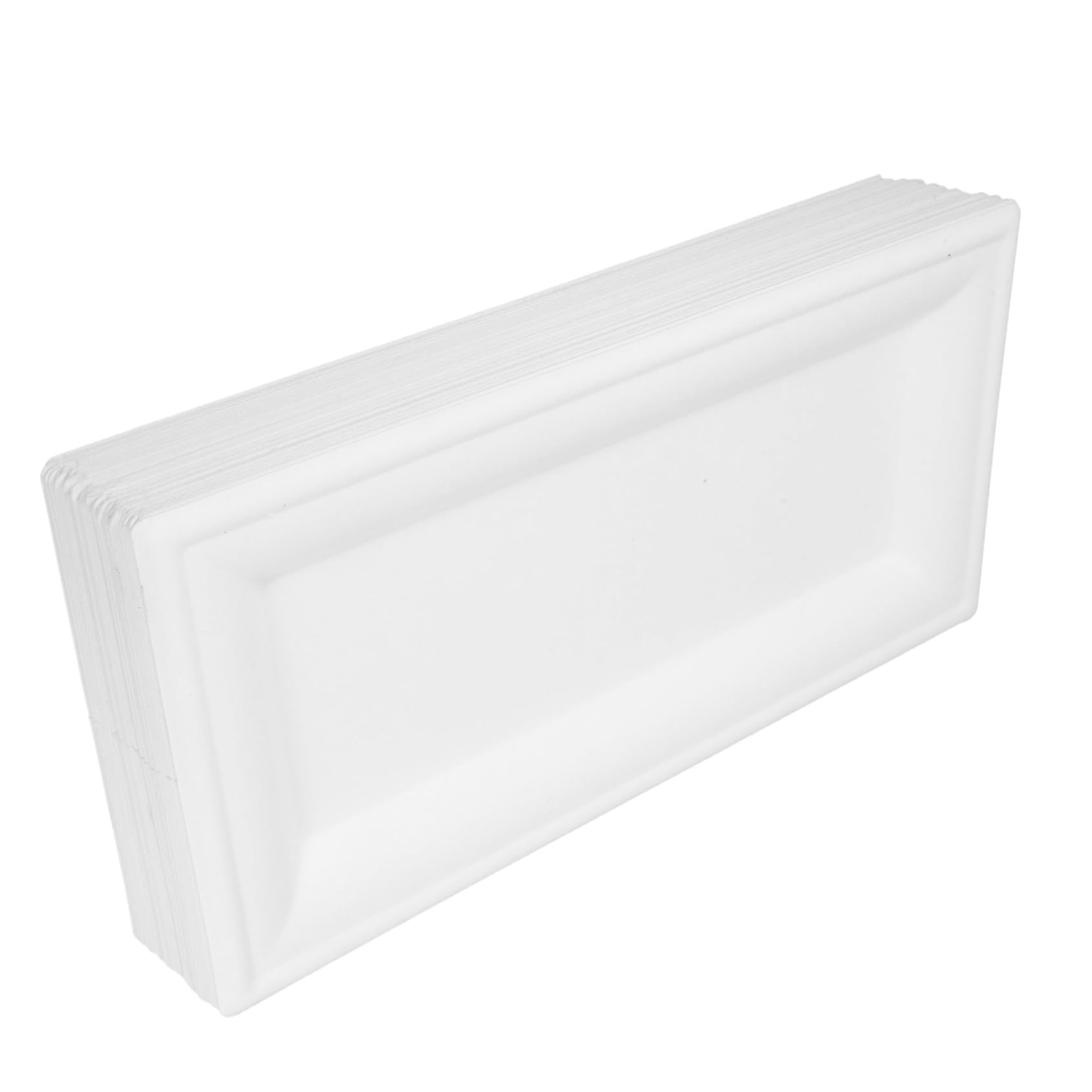 Assiettes jetables rectangulaires en papier épais SOIMISS pour service de vaisselle de fête | 50 pcs