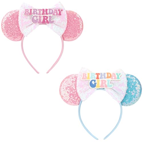 Image of DRESHOW Mouse Ears Bow Headbands Glitter Party Decoration Cosplay Costume for Women