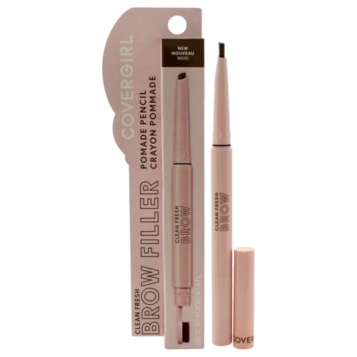 Covergirl Clean Fresh Brow Filler Pomade, 200 Blonde, Eyebrow Pencil, Ultra-Precise Tip, Creamy Formula, Highly Pigmented, Soft Matte Finish, Vegan Formula, 0.007oz