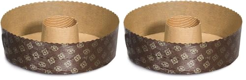 Guardini Monouso, 3 stampi ciambella Ø20cm, carta da forno, Colore beige (Confezione da 2)