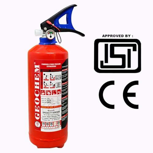 Image of ABC Multipurpose Dry Powder Fire Extinguisher - ISI Certified, Portable & Easy to Use - for Home, Office, Car, Shop, Kitchen - Fire Safety Equipment (2kg)